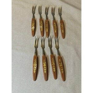 Vintage Appetizer Forks Lot of 9